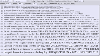 smart font with wide range of Latin, Greek and Cyrillic characters