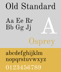 smart font with wide range of Latin, Greek and Cyrillic characters