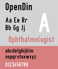 Open DIN font