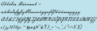 font for German Kurrent using thick curvy hand written-like letters