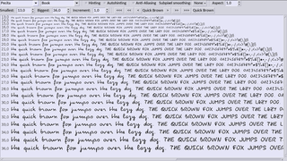 OpenType hand-written font whose letters are connected