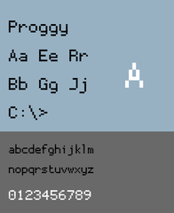 Monospaced bitmap programming font