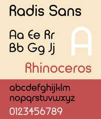 font inspired by Bayer Universal and Bauhaus