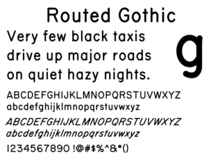 Clean vintage drafting, avionics, routed signage, and keyboard legend font