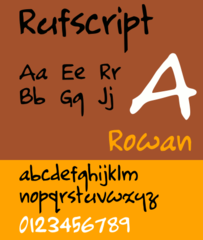 handwriting-based font for Latin characters