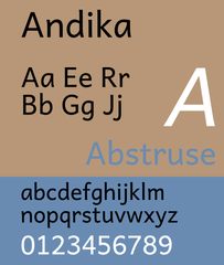 Font family designed for literacy use