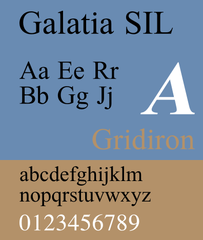 font family for Latin-1 and Greek (polytonic support)