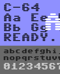 vector font similar to ROM font of Commodore 64