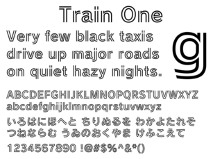 gothic-style typeface made with an outer and inner line
