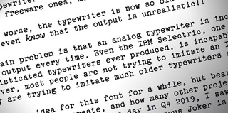 typewriter font