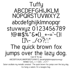 The Tuffy Truetype Font Family