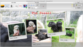 simple application for creating collages and compositions