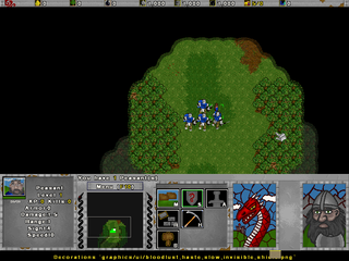 Realtime fantasy strategy game for Unix and X