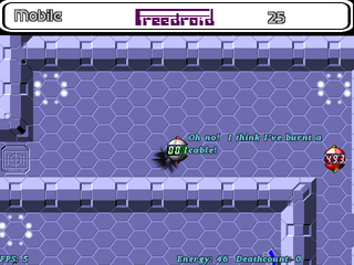 Clone of Paradroid - a strategic shoot-em up