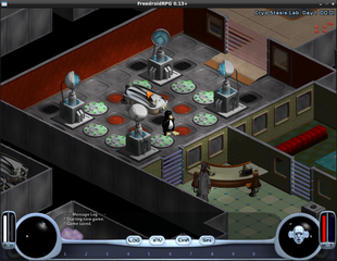Shows the very first scene of the game
