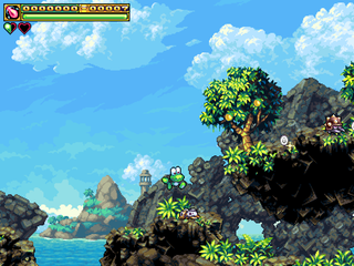 2D platformer game starring a quixotic frog