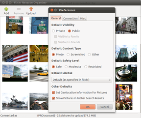 frogr preferences dialog