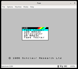Fuse emulating a Spectrum 128K