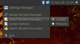 tray icon to launch and manage Compiz