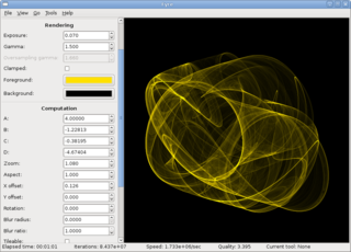 interactively renders Peter de Jong maps (chaotic functions)