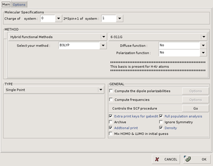 graphical user interface to Ab Initio packages