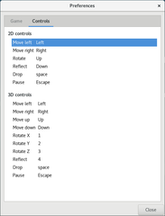 Preferences window -- second pane