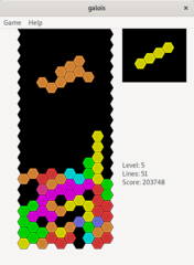 Hexagonal bricks -- superblocks mode