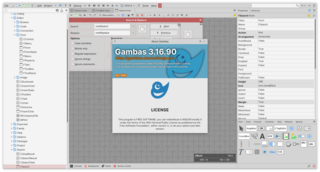 Visual development environment for the Gambas programming language