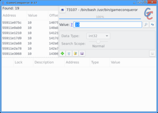 locate and modify a variable in a running process (GUI)