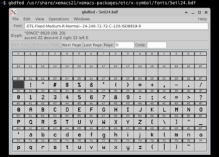 X11 font editor