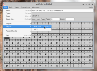 X11 font editor
