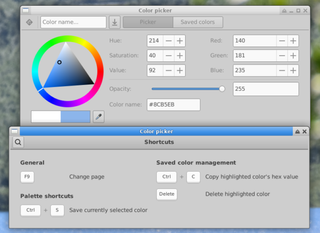 Simple GTK3 color selector and picker