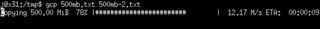 gcp copying a 500mb file