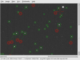 astronomical image processing and photometry gtk+ application