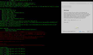 program to control monitor parameters (graphical interface)