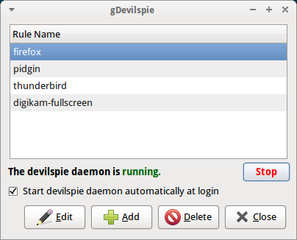 User friendly interface for devilspie
