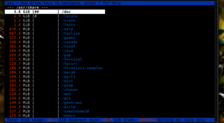 Pretty fast disk usage analyzer