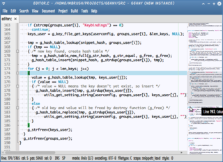 overview plugin for Geany