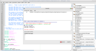 VCS plugin for Geany