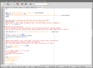 showing custom minimal geany interface