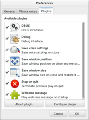 Plugins window