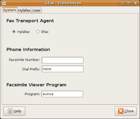 GNOME frontend for fax programs