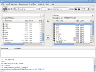 X/GTK+ and console FTP client (metapackage)