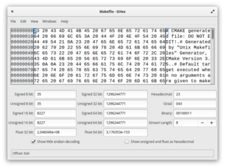 GNOME Hex editor for files