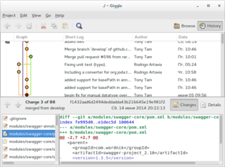 Project history view