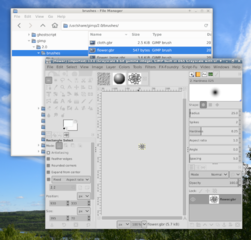 Extra brushes and patterns for GIMP