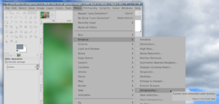 Gimp plugin to correct lens distortion using the lensfun library