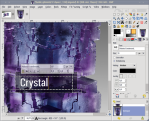 Main window, adding text to photo.