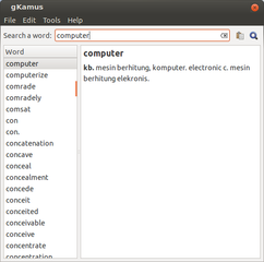 Indonesian English dictionary