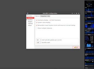 GKrellm main and configuration window